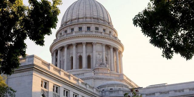 Wisconsin state capitol building in Madison Wisconsin. (Photo by: Education Images/Universal Images Group via Getty Images)