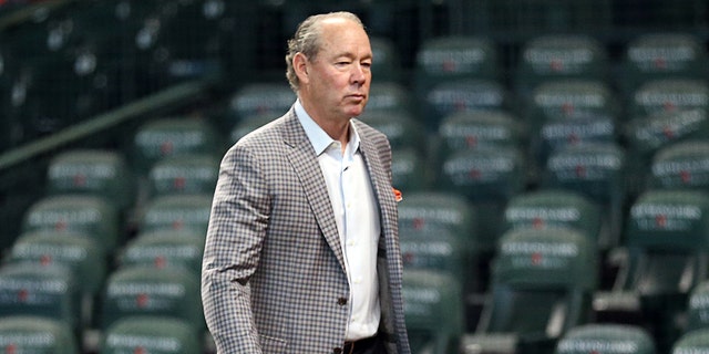 Jim Crane, owner of the Astros, before game one of the American League Division Series at Minute Maid Park on Oct. 4, 2019, in Houston, Texas.