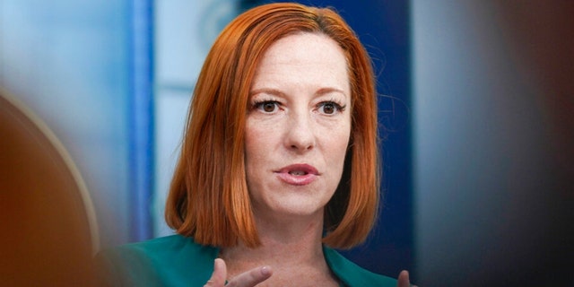 White House press secretary Jen Psaki speaks during a press briefing at the White House, Friday, March 4, 2022.
