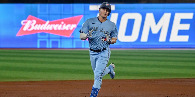 Toronto Blue Jays' Matt Chapman runs the bases after hitting a home run against the New York Yankees during the second inning of a baseball game Wednesday, May 4, 2022, in Toronto. 