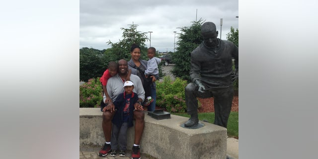 Former NFL star Keith Sims and his family made a pre-COVID motor home stop at Jack Trice Stadium located on the grounds of his alma mater, Iowa State University, in Ames, Iowa. 