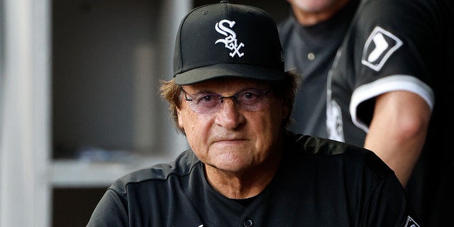 Chicago White Sox manager Tony La Russa (22) smiles before a game against the Boston Red Sox at Guaranteed Rate Field.