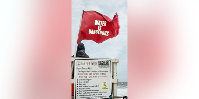 Lifeguards warn swimmers when water isn't safe to enter.