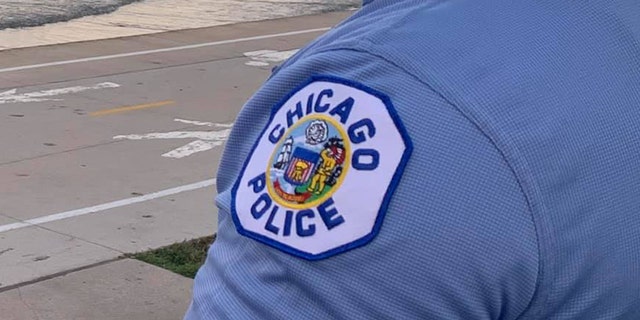 A Chicago Police patch displaying the department's logo.