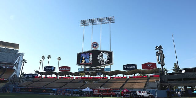 A general view of the atmosphere during Ping Pong 4 Purpose at Dodger Stadium presented by Skechers and UCLA Health on August 08, 2022 in Los Angeles, California.