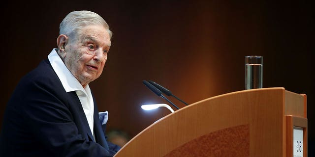 FILE – Billionaire investor George Soros speaks to the audience at the Schumpeter Award in Vienna, Austria June 21, 2019. 