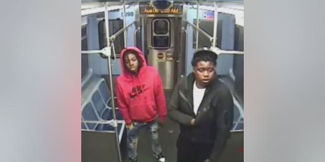 Chicago police video shows two suspects who are wanted for murder on a CTA Red Line train, where a homicide occurred Saturday morning around 2:06 a.m. on a 79th Street train, according to police (Courtesy: Chicago Police Department)