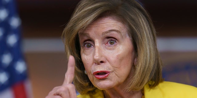 FILE - Speaker of the House Nancy Pelosi, D-Calif., talks with reporters at the Capitol in Washington on July 21, 2022. 