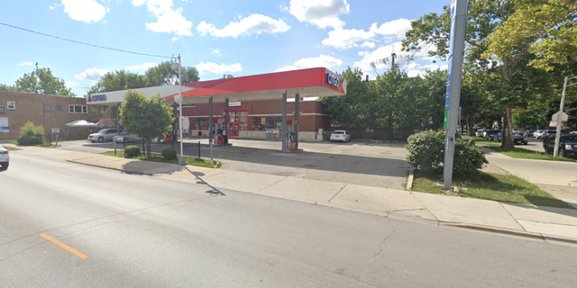The shooting happened at around 11 p.m. at a Citgo gas station on the 4300 block of West 47th Street, which is on the city's West Side, police told FOX 32.