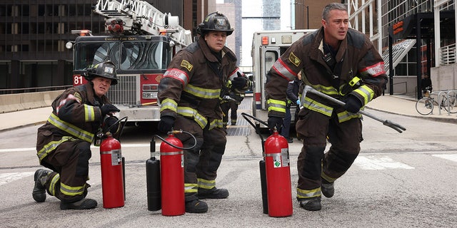 A shooting near the set of "Chicago Fire" Wednesday halted production of the NBC show. No one on scene was injured, according to Chicago Police Department officials. 