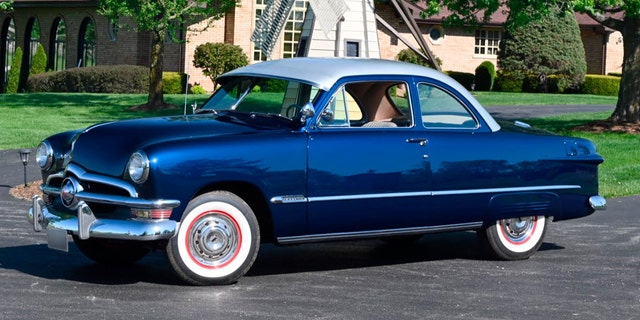 Schaaf's 1950 Ford "Shoebox" Buisness Coupe is like one he had when he was young.