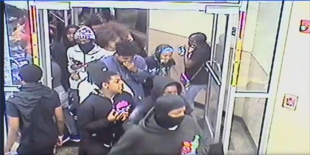 A group of about 100 juveniles looted a Wawa store in Philadelphia, September 24, 2022. (Philadelphia Police)