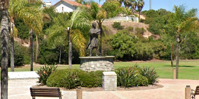 The Christopher Columbus statue in Chula Vista, Calif. 