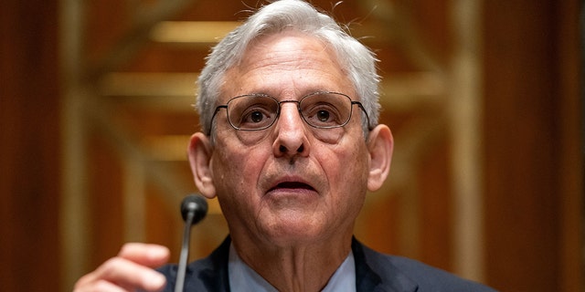 Attorney General Merrick Garland answers questions during a Senate hearing at the Capitol on April 26, 2022.