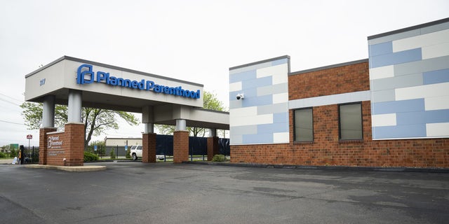 The Planned Parenthood Fairview Heights Health Center, an abortion clinic just miles from the Missouri border in Fairview Heights, Illinois, on May 6, 2022. 