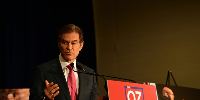 PHILADELPHIA: Republican U.S. Senate candidate Dr. Mehmet Oz holds a press conference with U.S. Sen. Pat Toomey (R-PA). 