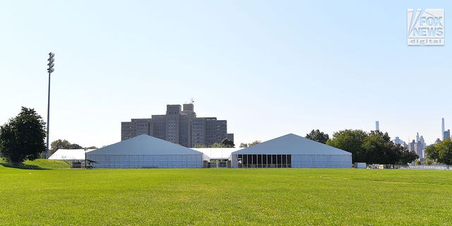 The original migrant tent city project was slated for Orchard Beach in the Bronx.