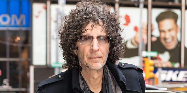 Radio and television personality Howard Stern is seen arriving to the ABC studio in New York City.