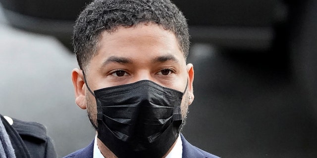 Actor Jussie Smollett arrives Monday, Nov. 29, 2021, at the Leighton Criminal Courthouse for jury selection at his trial in Chicago. Smollett is accused of lying to police when he reported he was the victim of a racist, anti-gay attack in downtown Chicago nearly three years ago.