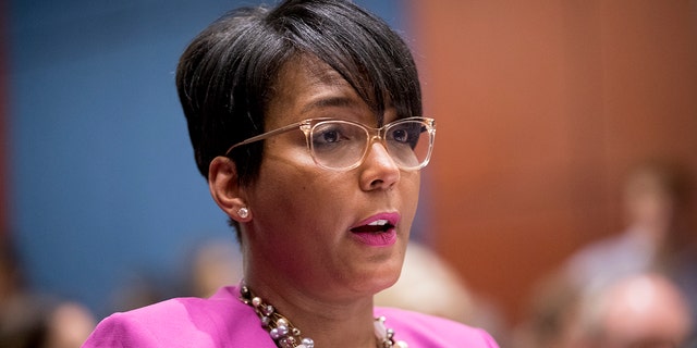 In this July 17, 2019, file photo, then-Atlanta Mayor Keisha Lance Bottoms speaks during a Senate Democrats' Special Committee on the Climate Crisis on Capitol Hill in Washington.  (AP Photo/Andrew Harnik, File)