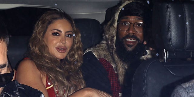 Larsa Pippen and Marcus Jordan leave the Pretty Little Things Halloween Party in West Hollywood.