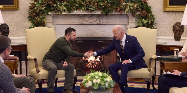 President Joe Biden and Volodymyr Zelenskyy meet at the White House.