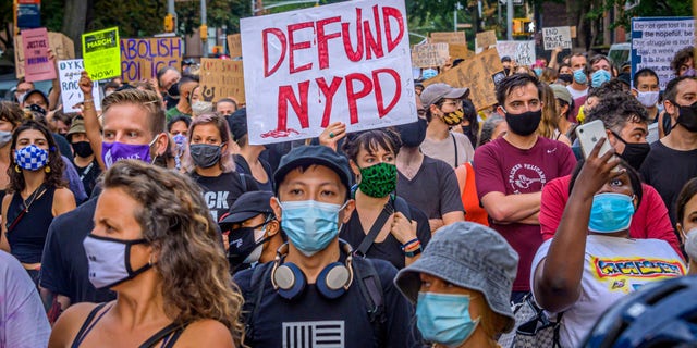 The "defund police" movement grew from George Floyd's death in 2020.