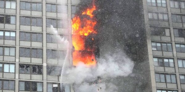 Chicago construction workers accused of stealing from burned high-rise
