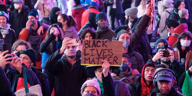 Demonstrators gather in Times Square on Saturday, Jan. 28, 2023, in New York, in response to the death of Tyre Nichols.