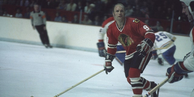 Stanley Cup Finals, Chicago Blackhawks Bobby Hull (9) in action vs Montreal Canadiens, Montreal, CAN.