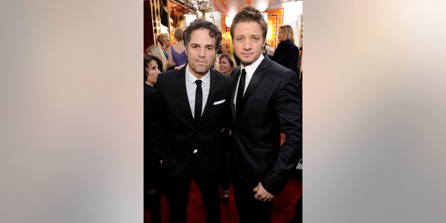 Many of Renner's co-stars sent him warm wishes for a speedy recovery, including "Avengers" actor Mark Ruffalo, right.