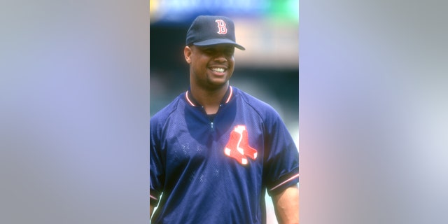 Lee Tinsley #29 of the Boston Red Sox looks on before a baseball game against the Baltimore Orioles on June 25, 1995, at Oriole Park at Camden Yards in Baltimore, Maryland.