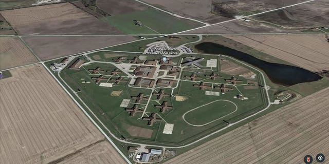 This image shows an aerial view of John A. Graham Correctional Center in Hillsboro, Illinois. 