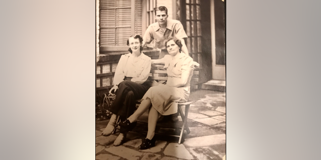 Television remote control inventor Eugene Polley with his wife, Blanche (Wiley), left, and his mother, Veronica.