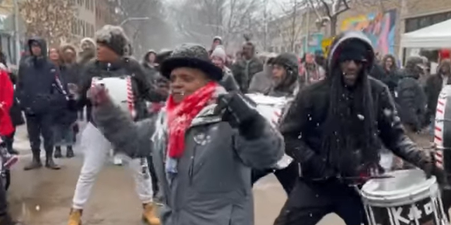 Chicago Mayor Lori Lightfoot danced in the street during a Lunar New Year Parade on Sunday.