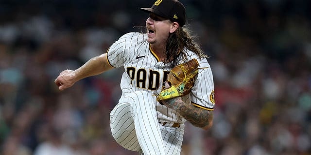 Mike Clevinger of the Padres pitches against the St. Louis Cardinals at Petco Park on Sept. 20, 2022, in San Diego, California.