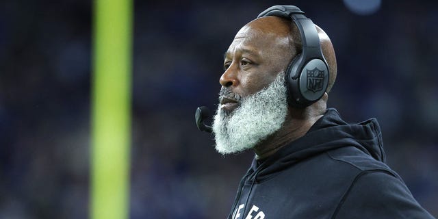 Head Coach Lovie Smith of the Houston Texans looks on during the second half of the game against the Indianapolis Colts at Lucas Oil Stadium on January 08, 2023 in Indianapolis, Indiana.