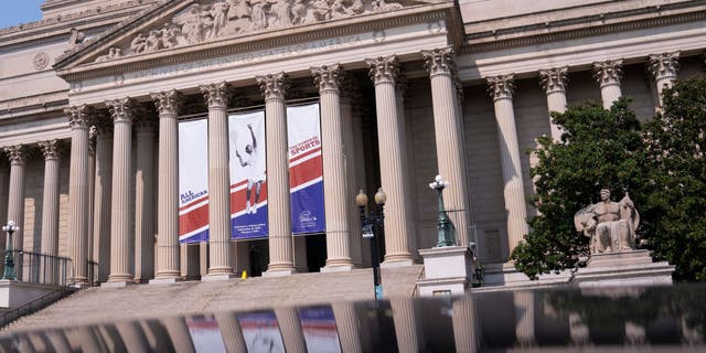 The exterior of the National Archives Building in Washington, D.C., on Friday September 16, 2022. 