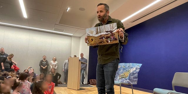 Kirk Cameron was greeted by an enthusiastic overflow crowd at Scarsdale Public Library in Scarsdale, New York, on Friday, Dec. 30, 2022, for a reading of his children's book, "As You Grow." He spoke to two different groups of people during the story hour; many others who showed up to hear him were unable to get into the room.  