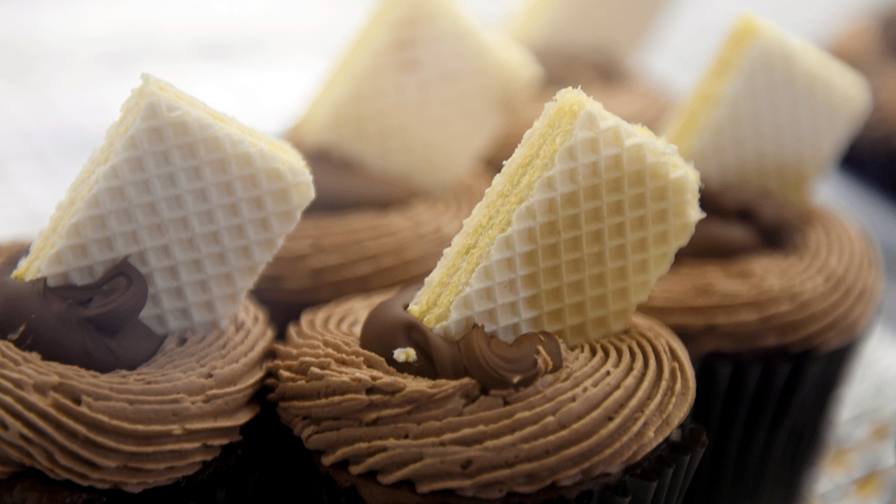 There are lots of different ways to use Nutella. It can be baked into cupcakes and added to crepes. 