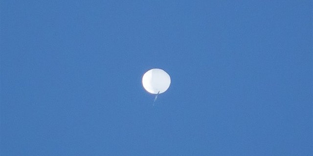 A Chinese spy balloon was spotted Saturday morning, Feb. 4, 2023, over Fairview, North Carolina, moving east-southeast.