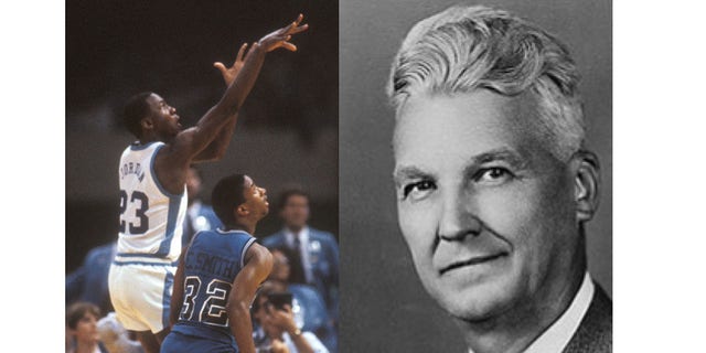 North Carolina freshman Michael Jordan became a national name in 1982, singing the winning shot in the NCAA final that year. It was the same year the phrase "March Madness," coined by Illinois high school administrator H.V. Porter in 1939, began to gain national attention at the collegiate level. 