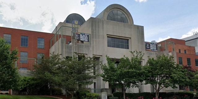 A Black Lives Matter flag adorns the headquarters of the Louisville, Kentucky-based Presbyterian Church (U.S.A.), which has lost approximately 700,000 members since 2012.