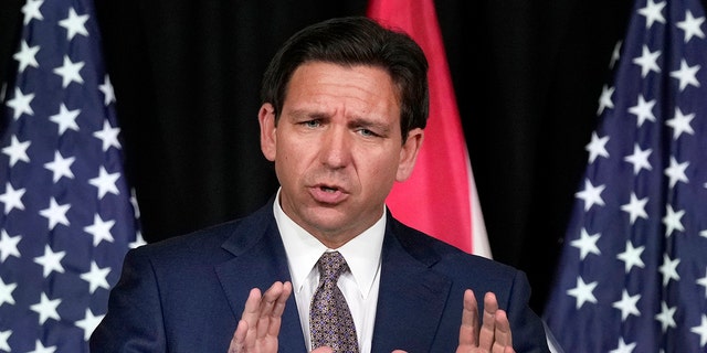 Florida Gov. Ron DeSantis speaks as he announces a proposal for Digital Bill of Rights, Wednesday, Feb. 15, 2023.