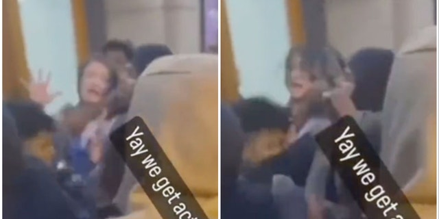 Screenshots of a woman attacked during Chicago's "Teen Takeover."
