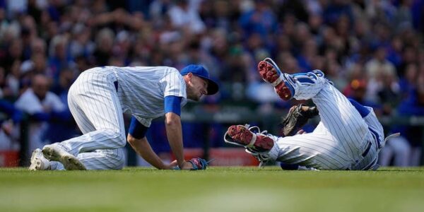 Cubs’ Drew Smyly loses perfect game bid on mishap with catcher