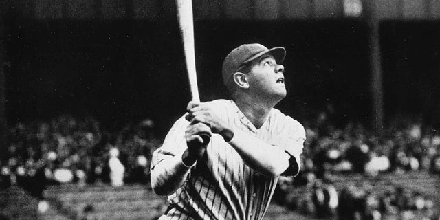 Babe Ruth swinging