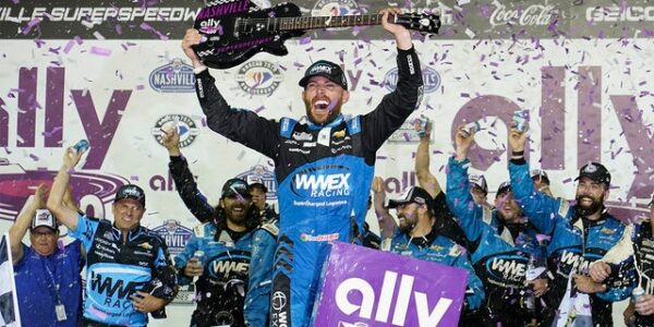 Ross Chastain hangs on to win Ally 400 at Nashville Superspeedway