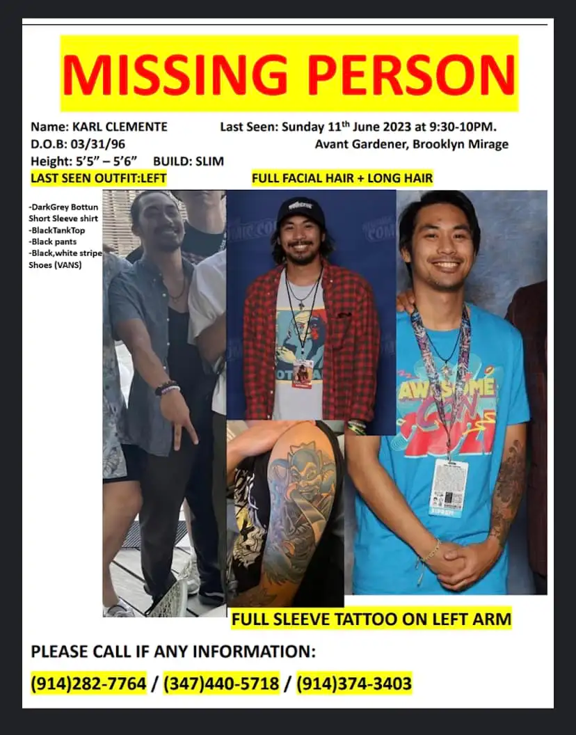 Karle Clement shown in three photos with a closeup of his tattoo sleeve. 
