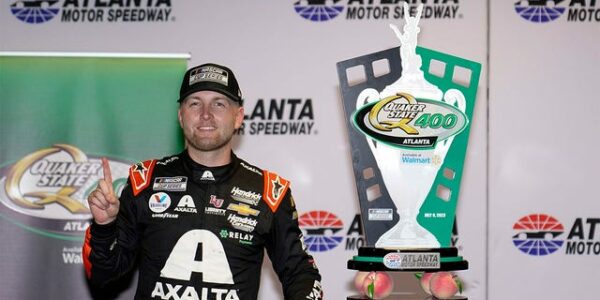 William Byron wins rain-shortened NASCAR race in Atlanta for series-leading fourth victory of the season